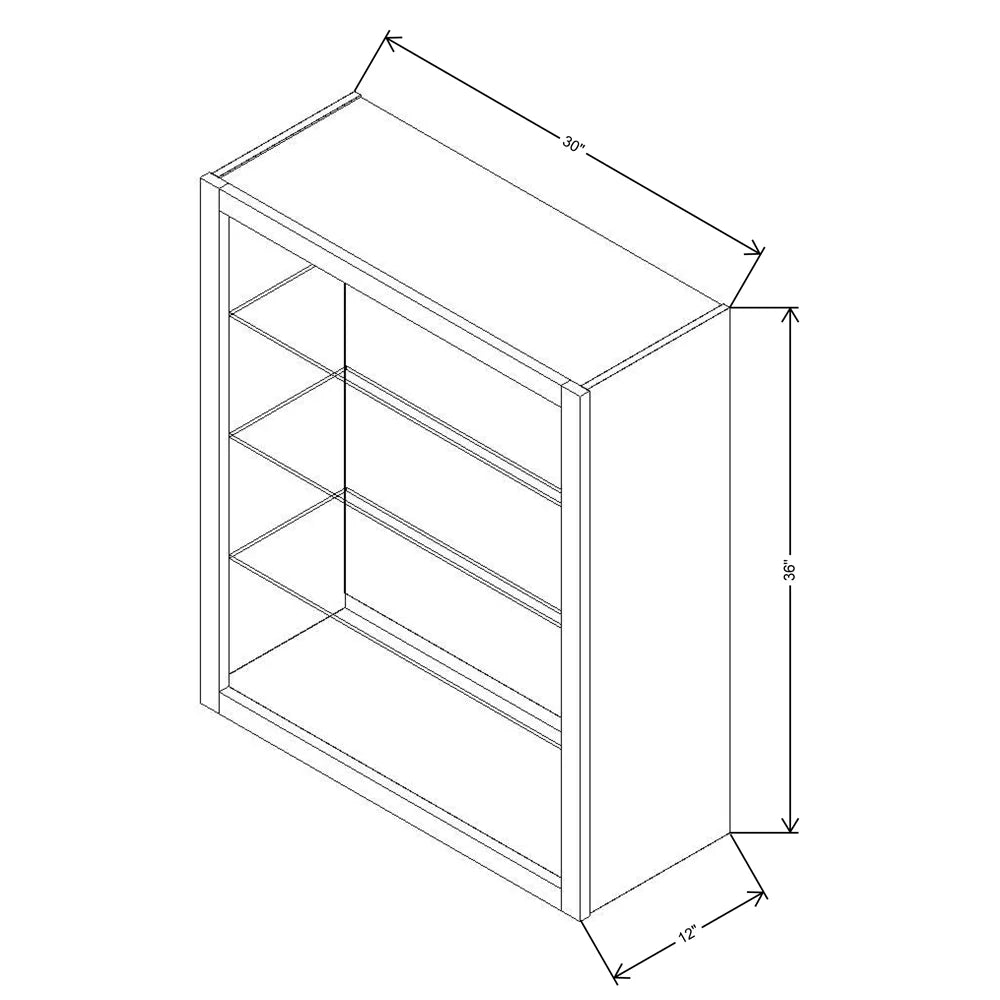 FABUWOOD ALLURE GALAXY FROST 30"W X 36"H WALL NO DOOR